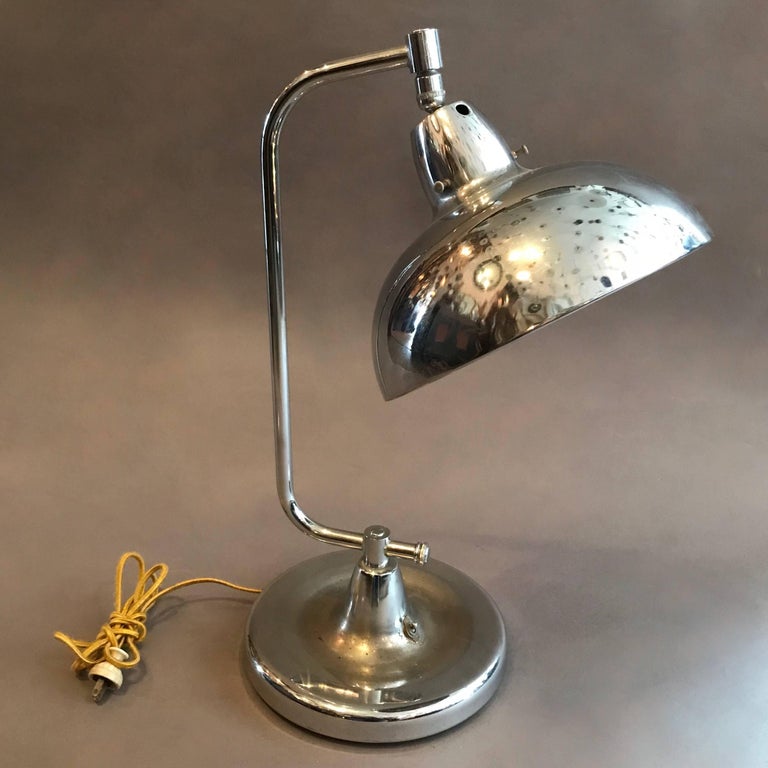 Chrome Jewelers Table Lamp by Apollo For Sale at 1stDibs
