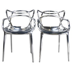 Chrome Kartell Masters Chairs by Philippe Stark 