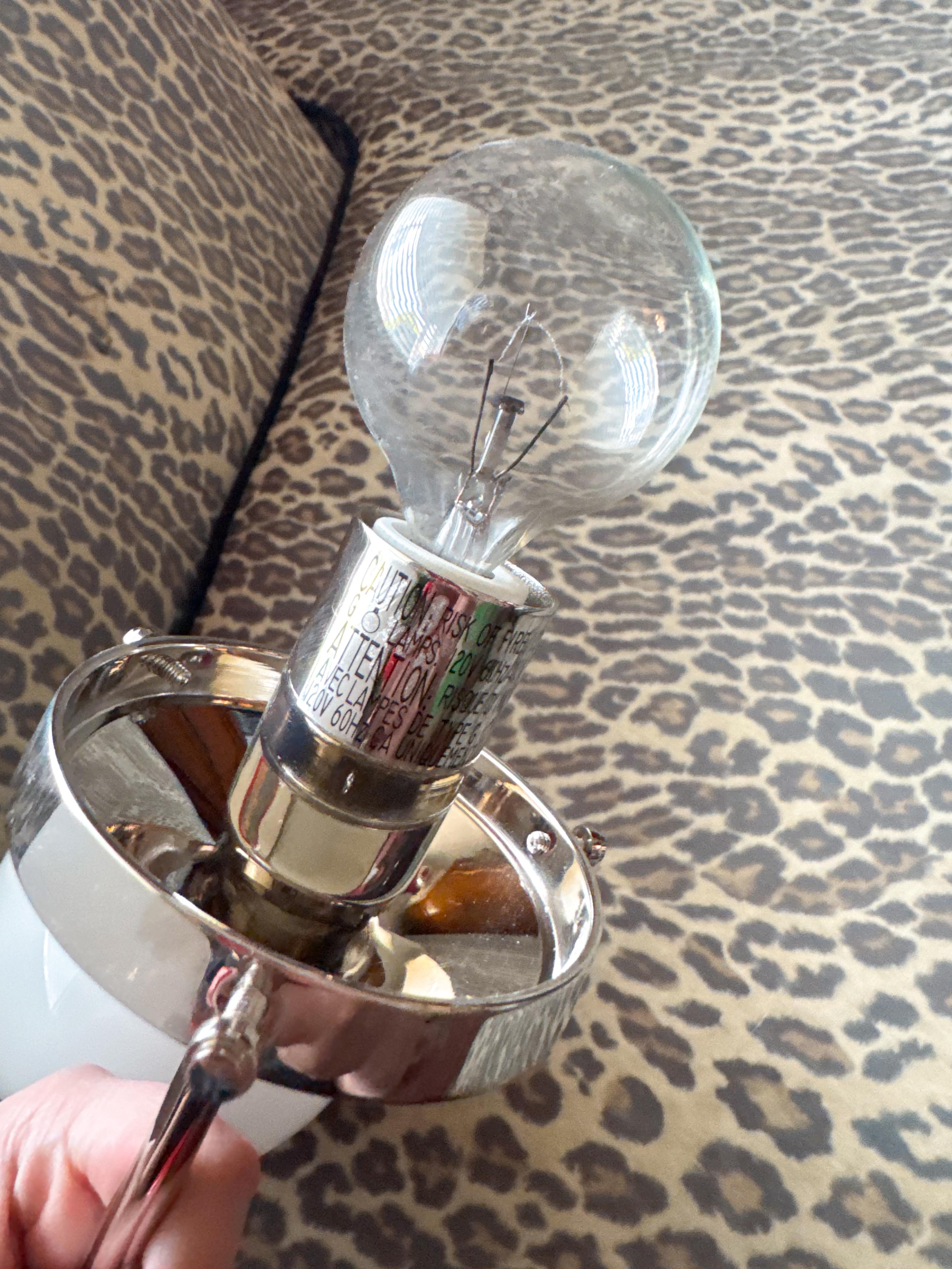 Chrome kate spade sconce For Sale 6