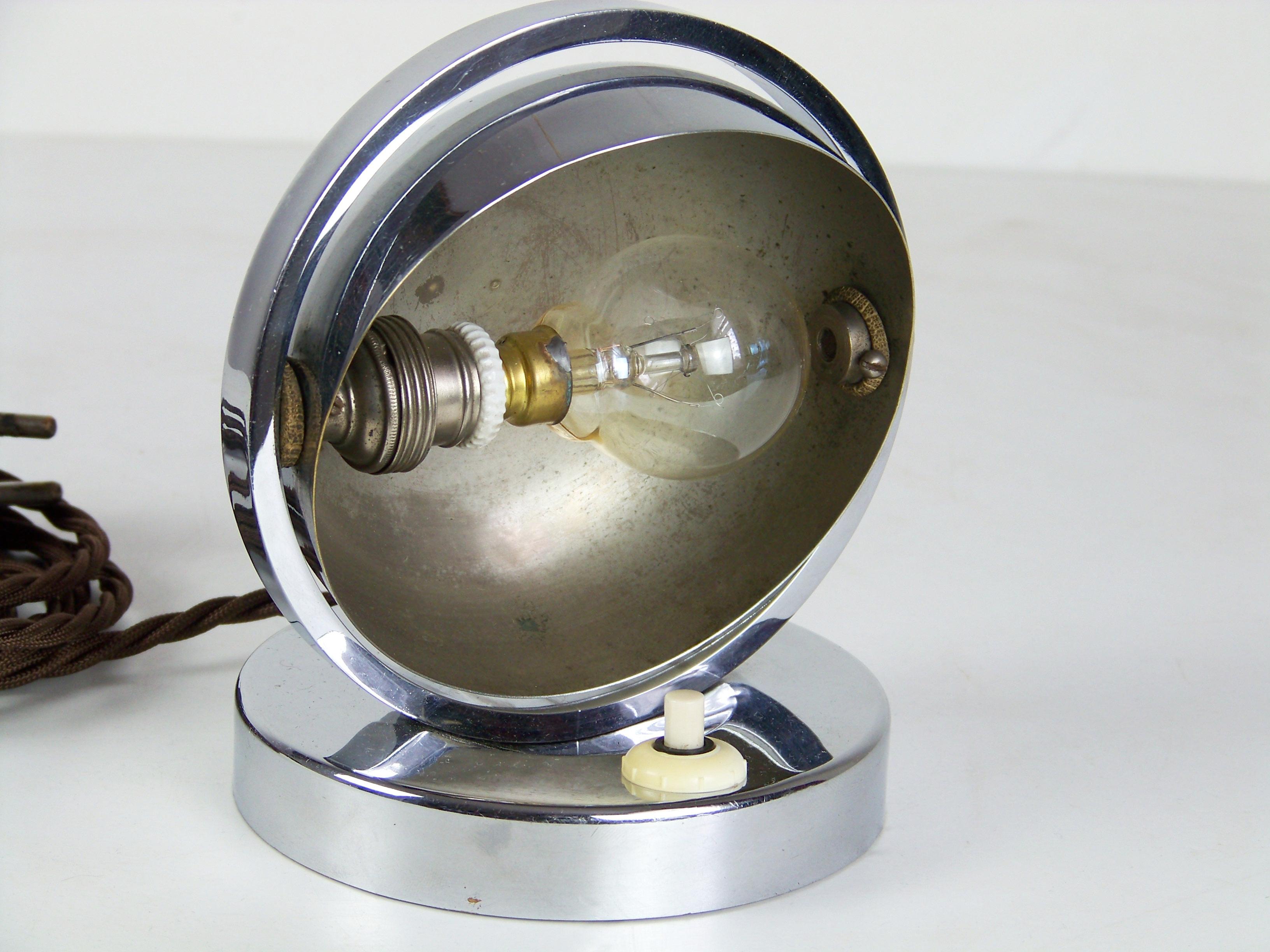Bauhaus Chrome Lamp, Functionalism, circa 1920