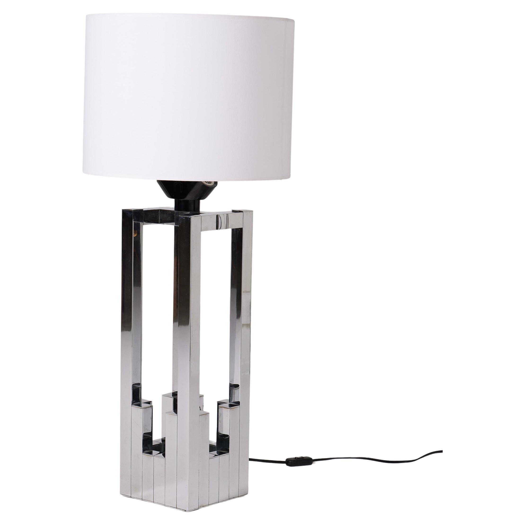 Chrome Lamp "Lumica" Willy Rizzo, 1970s