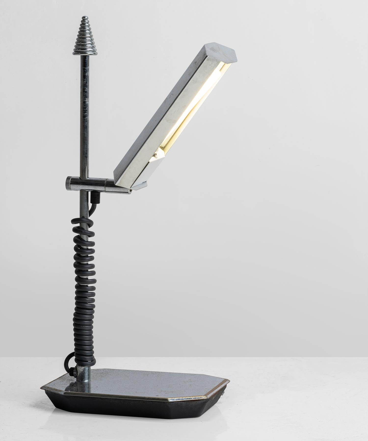 With adjustable shade.