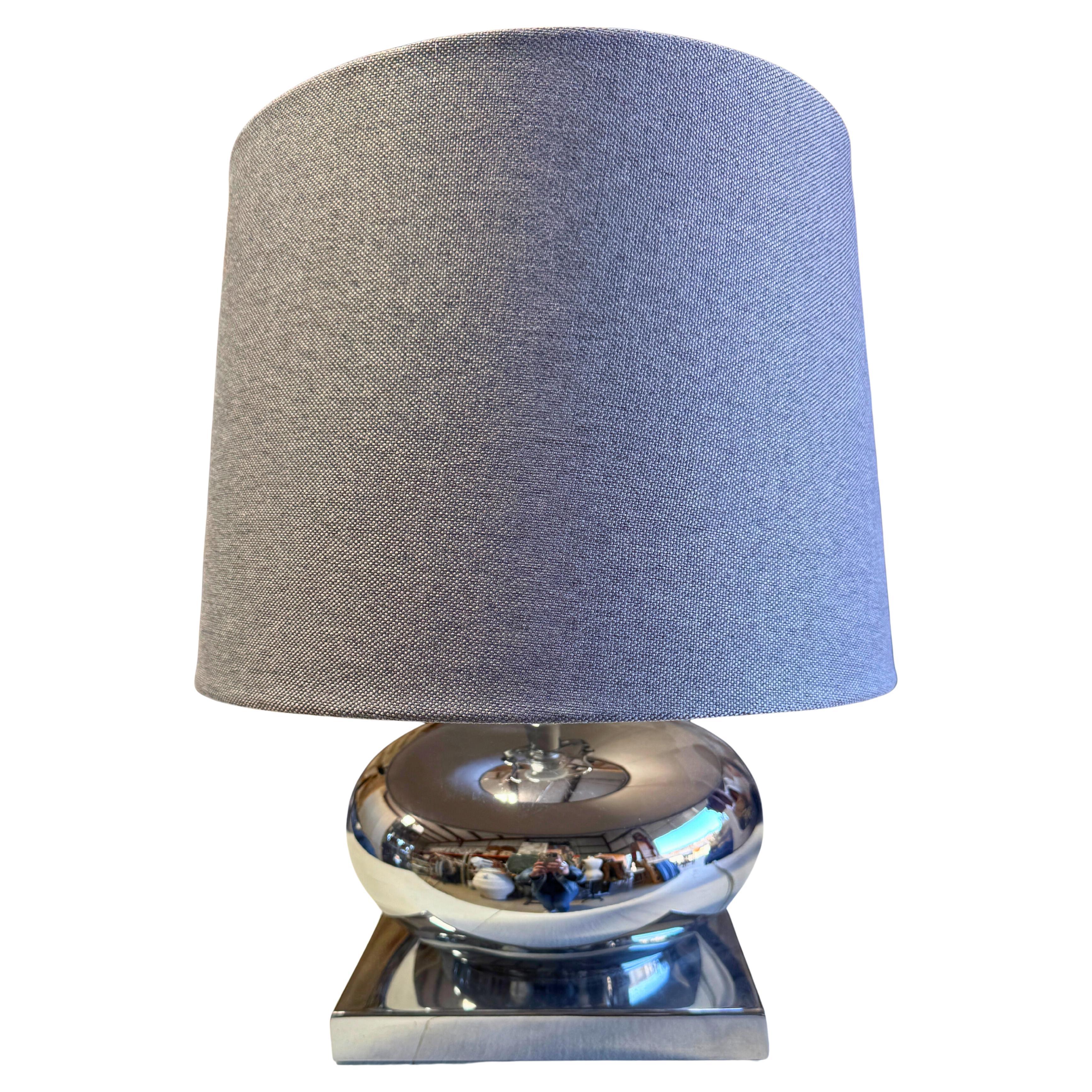 Mid-Century Modern Lampes chrome avec abat-jour en vente