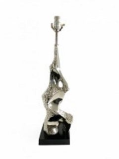 Chrome Laurel Table Lamp, Hand-Crafted Modern Design, 20th Century