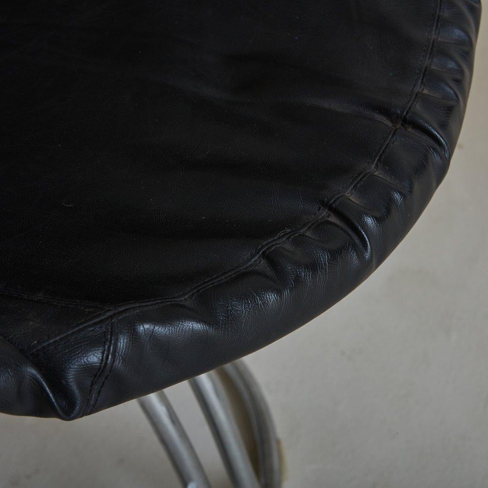 Chrome + Leather Pan Am Chair by Gastone Rinaldi for Rima Padova, 3 Available 5