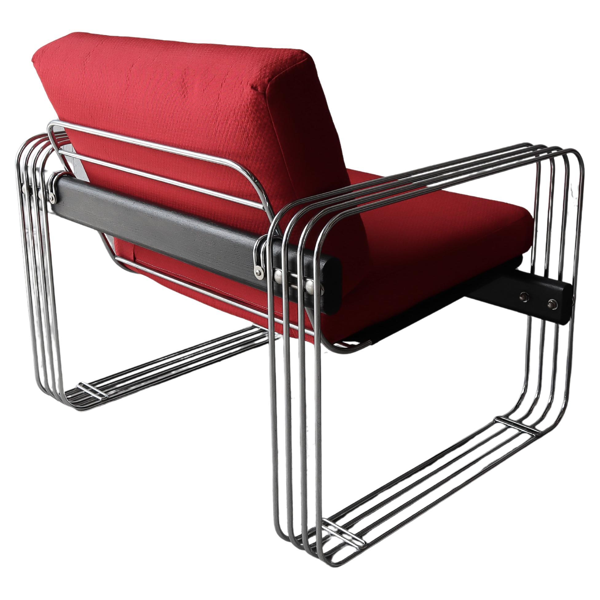 Sedia da salotto Chrome di Heinz Meier in vendita