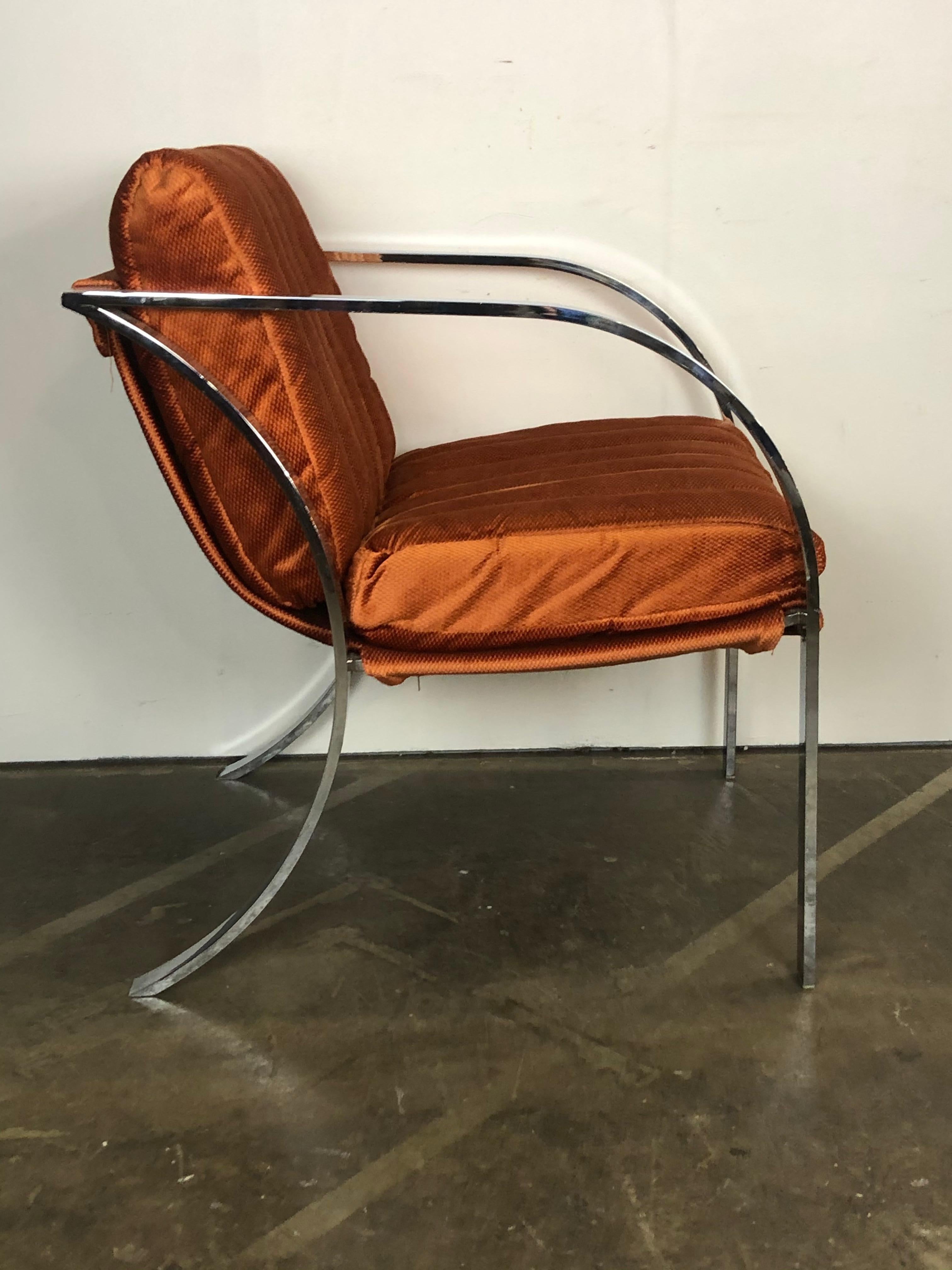 Chrome Lounge Chair by Weiman/Warren Lloyd In Good Condition In Brooklyn, NY