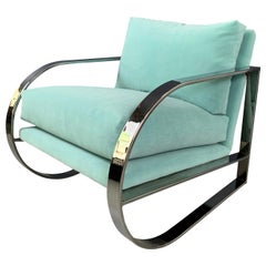 Mid-Century Chrome Lounge Chair Designed by John Mascheroni for Swaim 