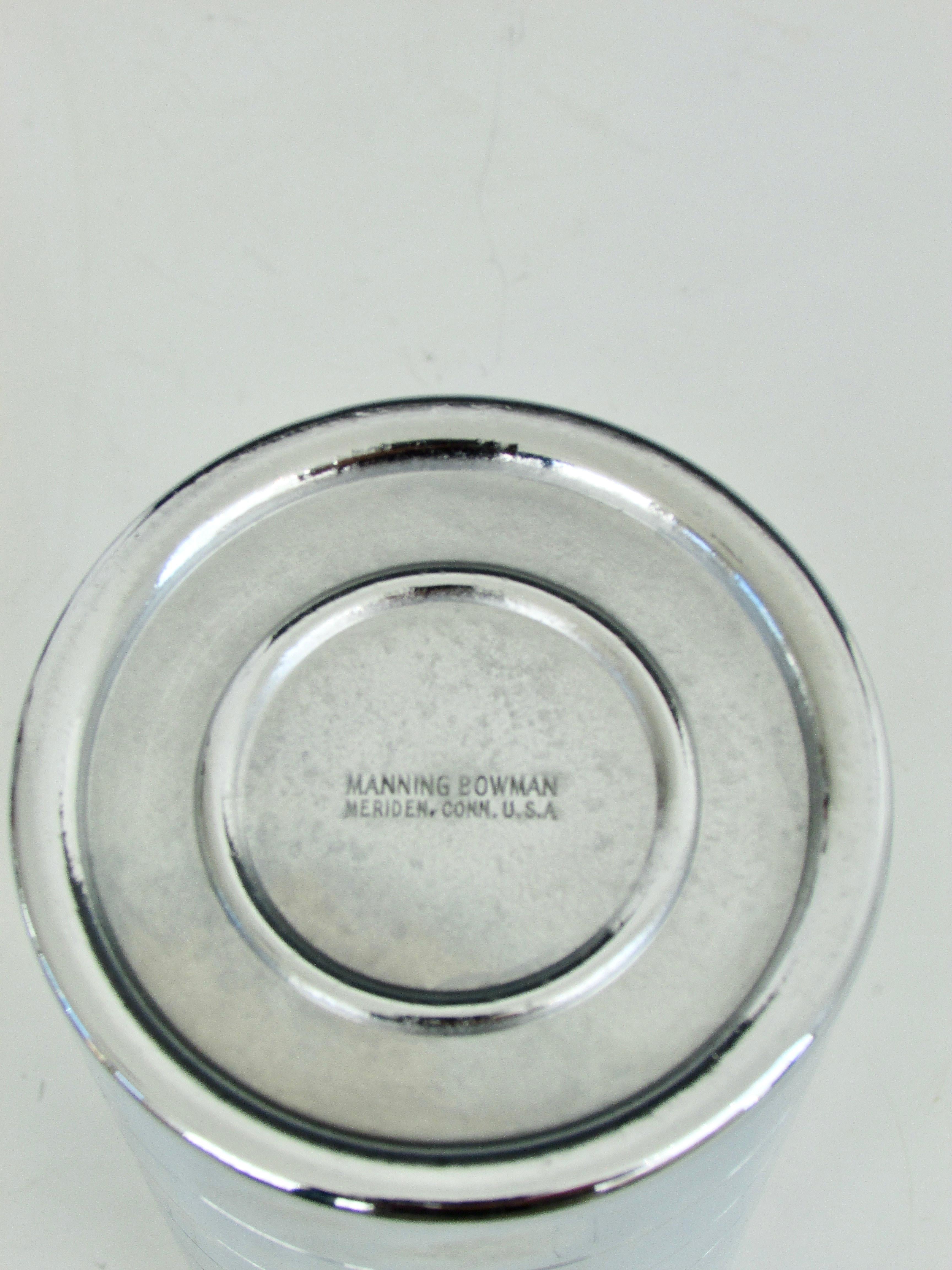 Chrome Manning Bowman Art Deco Machine Age Cocktail Shaker 1