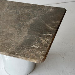Chrome/Marble Square Dining Table