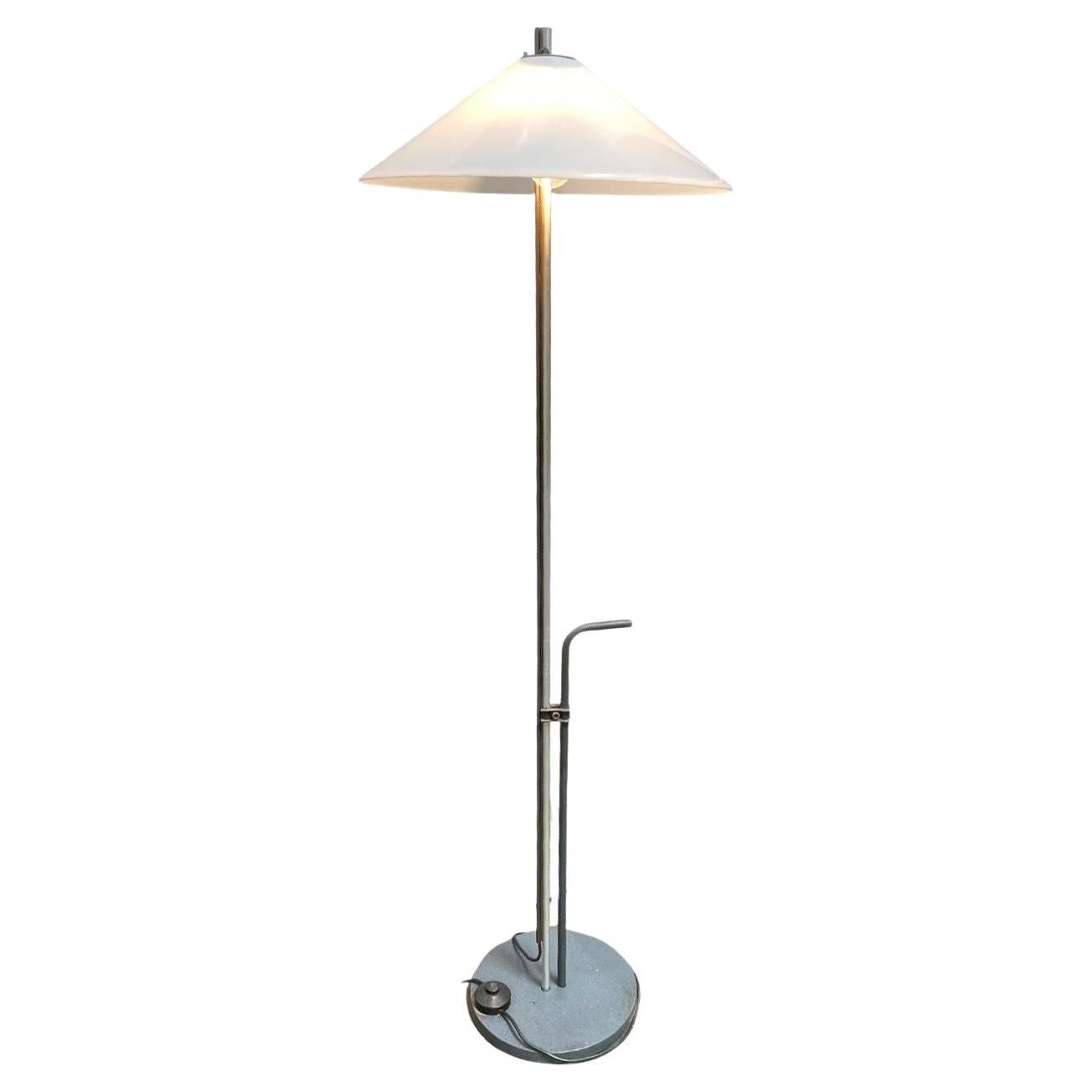 Chrome Memphis Style Adjustable Italian Floor Lamp For Sale