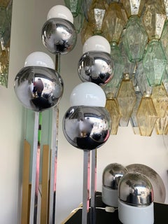 Chrome Metal Ball Lamp by Robert Sonneman. 1970s