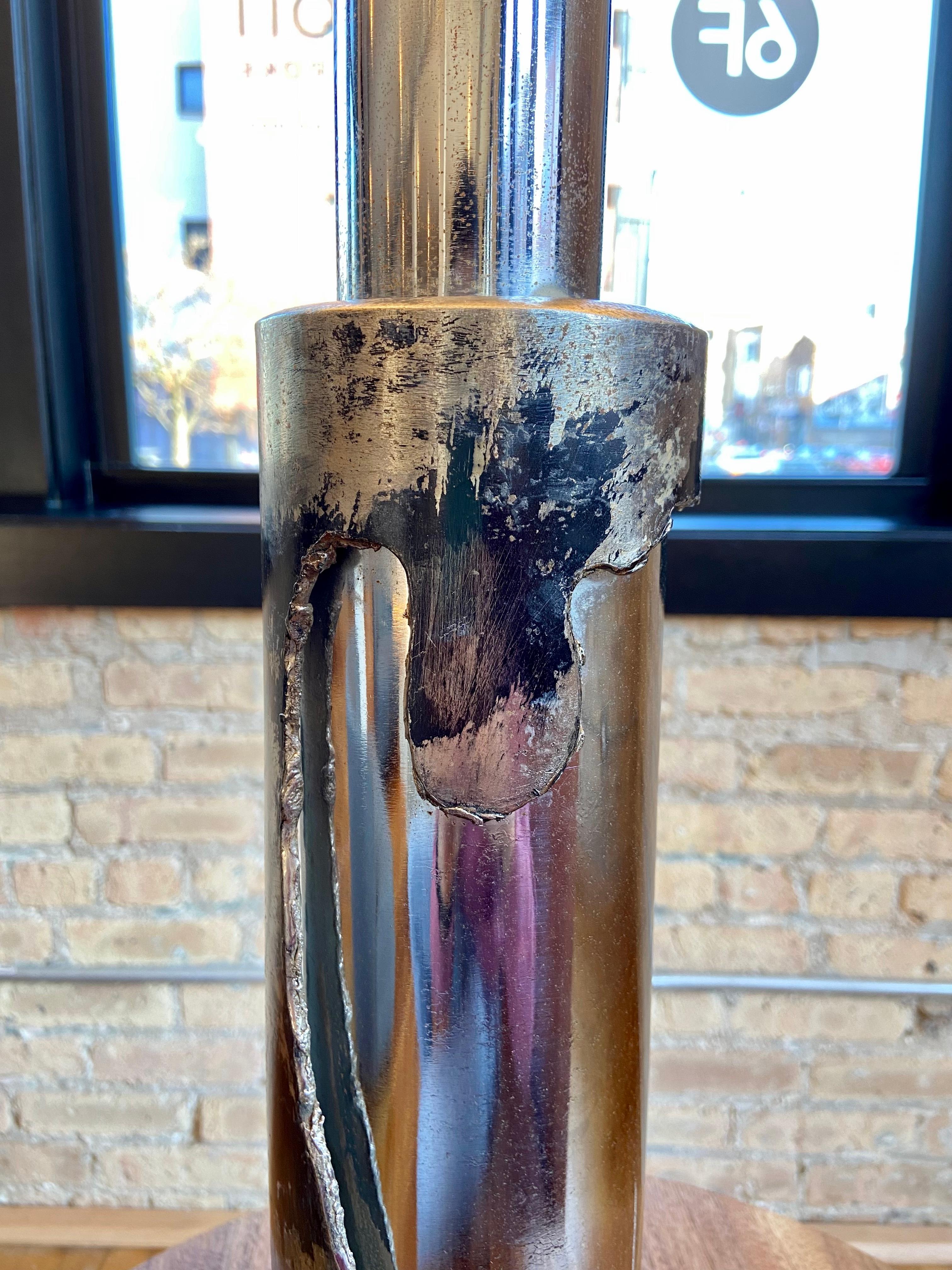 Paar Tischlampen aus verchromtem Metall von Marcello Fantoni im Zustand „Gut“ im Angebot in Chicago, IL