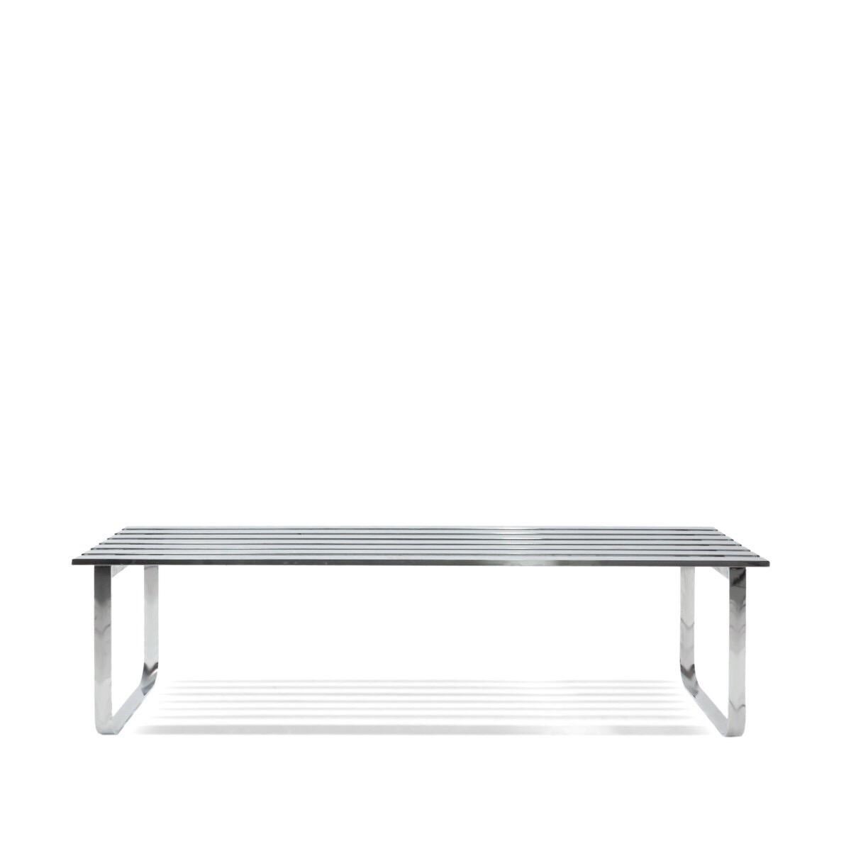 American Chrome Metal Slat Bench by Design Institute of America