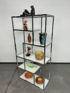 Chrome mid-century modern etagere by Milo Baughman