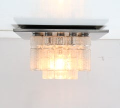 Chrome Mid-Century Modern Flush Mount Ceiling Light by Boris Tabacoff, 1970s