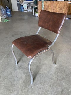 Chrome Mid Century Soda Shop Style Side Chair