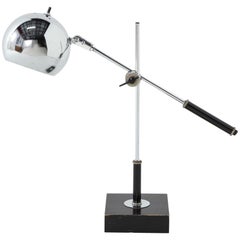 Chrome Midcentury Adjustable Desk Lamp