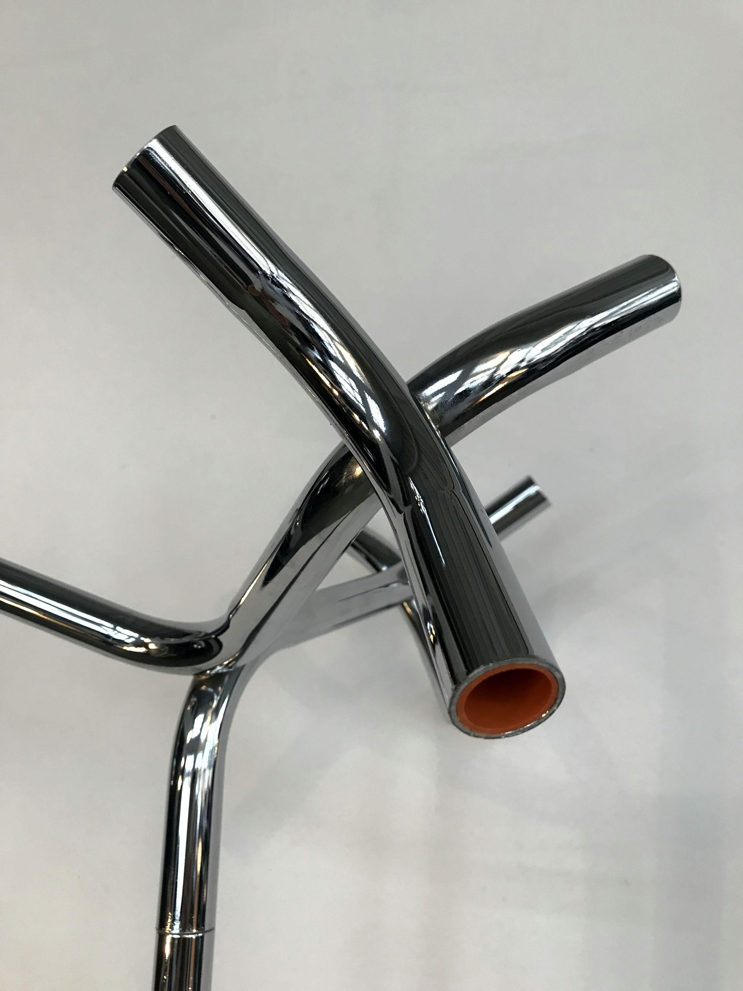 Chrome Midcentury Coat Stand In Good Condition For Sale In Budapest, Budapest