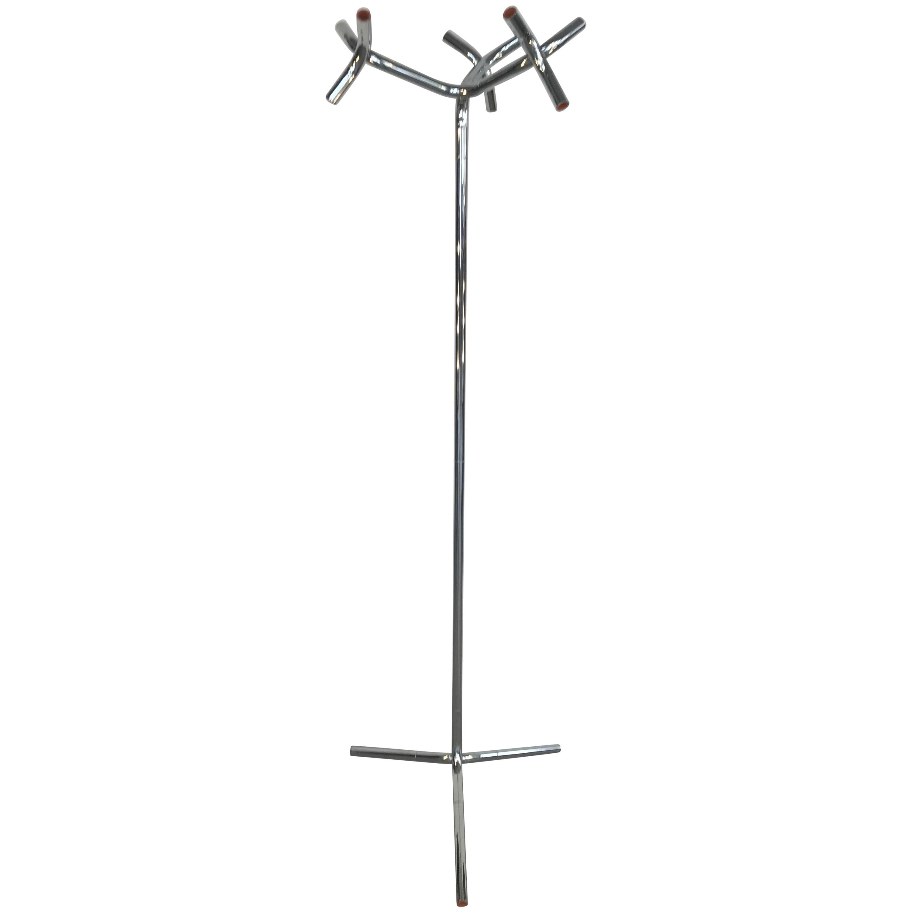 Chrome Midcentury Coat Stand For Sale