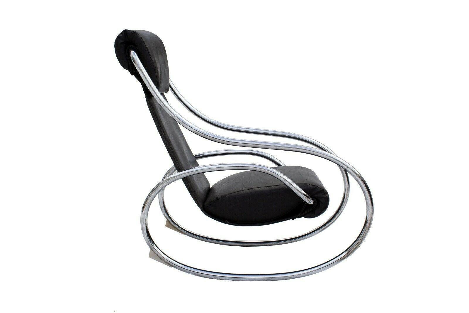 Chrome Midcentury Modern Rocking Chair 2