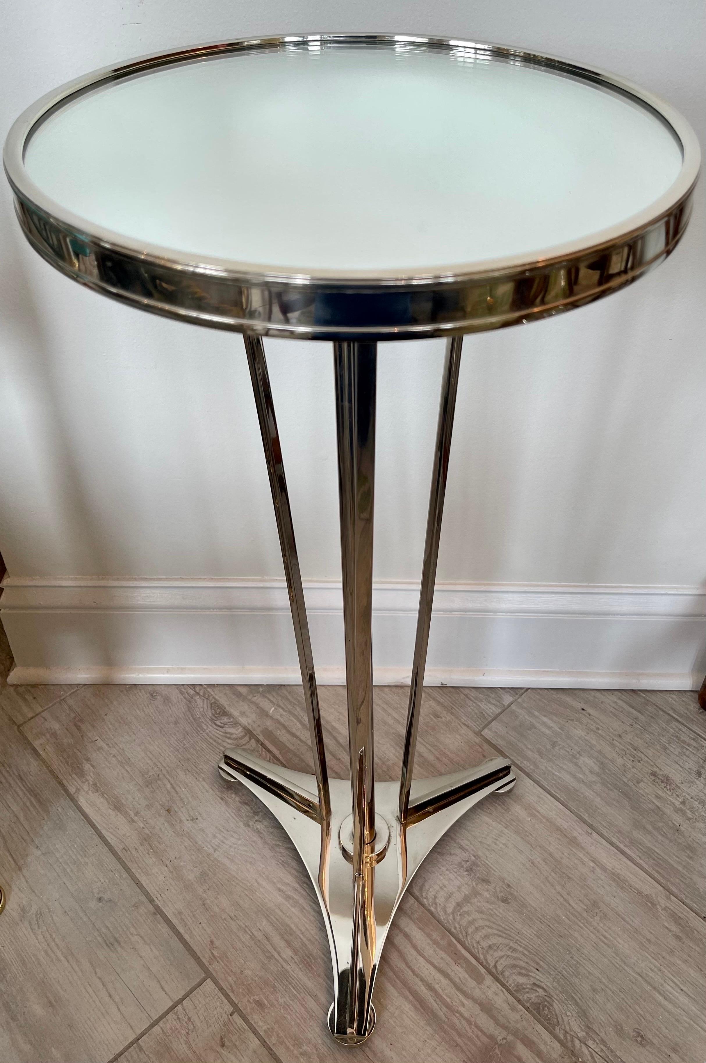 Chrome & Mirrored Top Deco Style Martini Table 5
