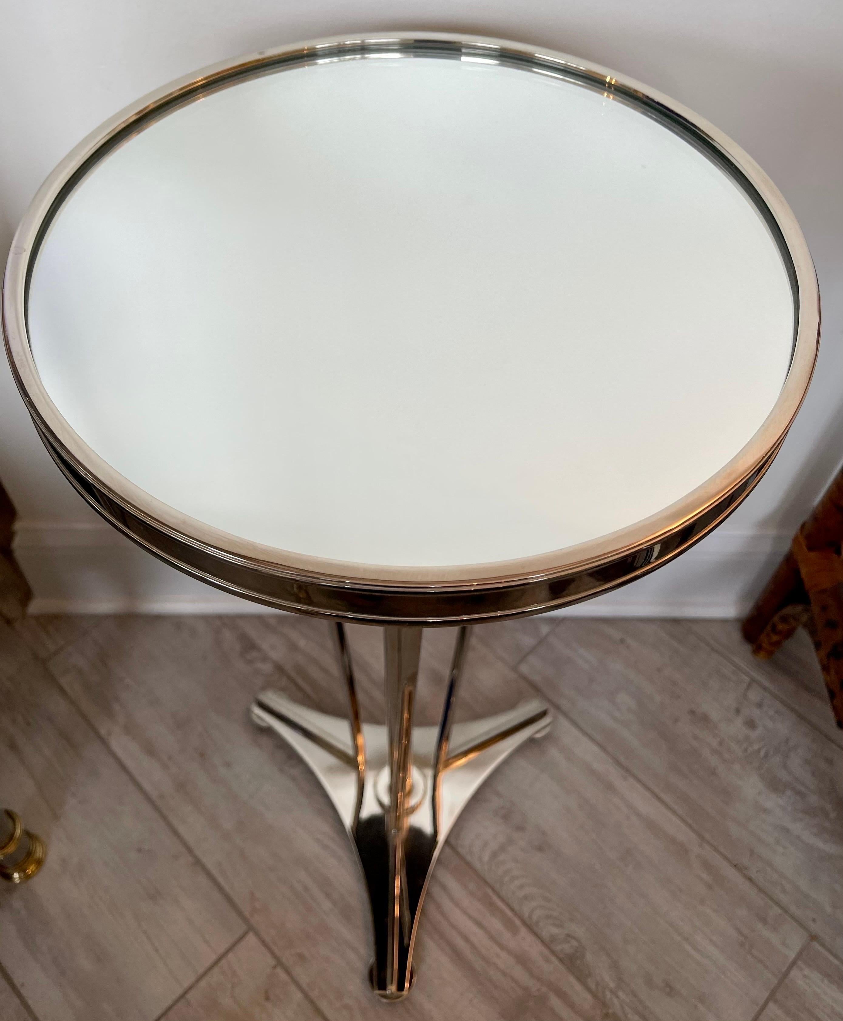 Chrome & Mirrored Top Deco Style Martini Table 6