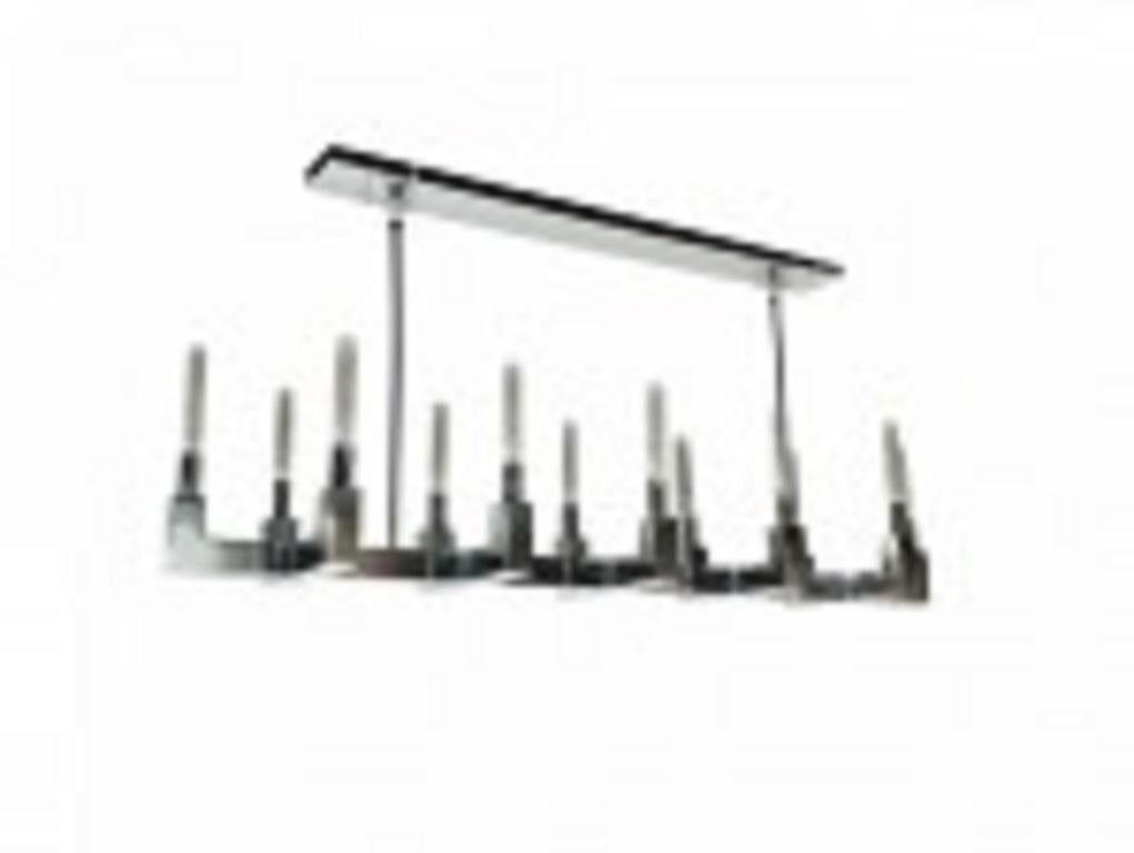Unknown Chrome Modern Chandelier For Sale