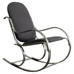 Chrome Modernist Rocking Chair, 1970s