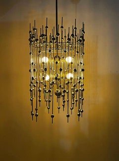 Chrome Molecule Pendant Lamp, 1970s