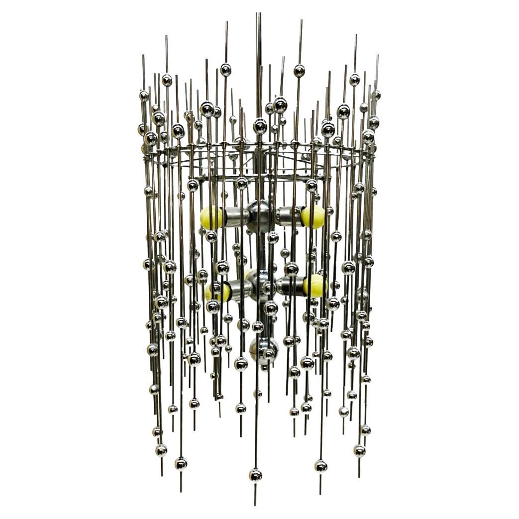 Chrome Molecule Pendant Lamp, 1970s