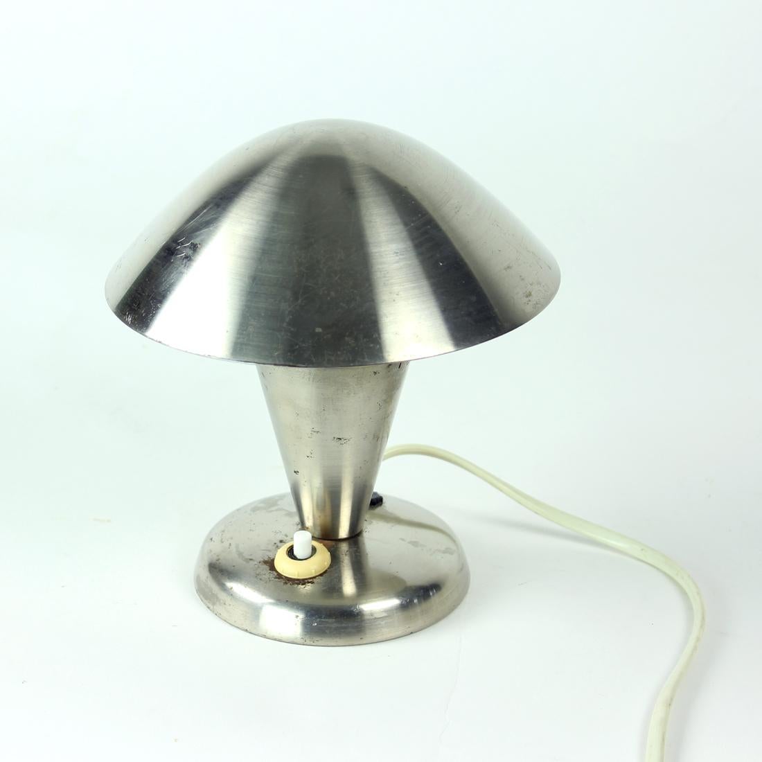 Mid-Century Modern Chrome Mushroom Table Lamp By Josef Jirka For Napako For Sale