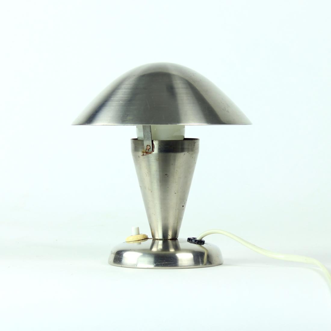 Stainless Steel Chrome Mushroom Table Lamp By Josef Jirka For Napako For Sale