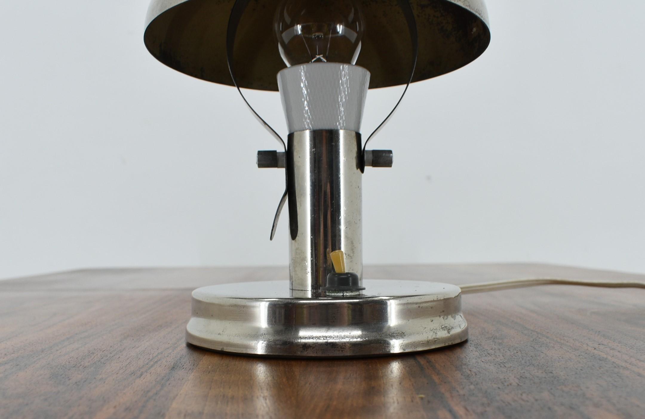 Chrome Mushroom Table Lamp by Napako / Josef Hurka, 1940s For Sale 4