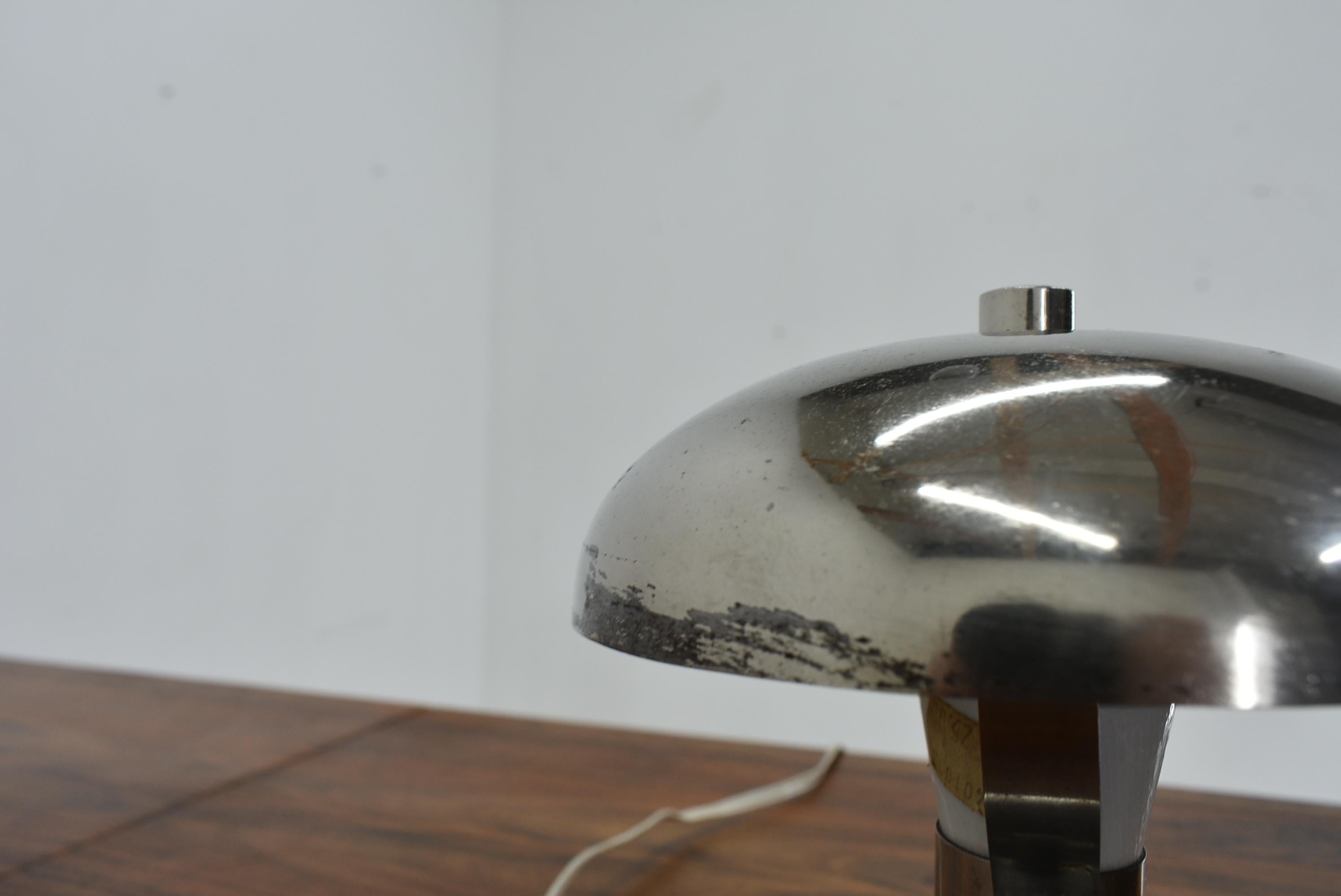 Chrome Mushroom Table Lamp by Napako / Josef Hurka, 1940s For Sale 5