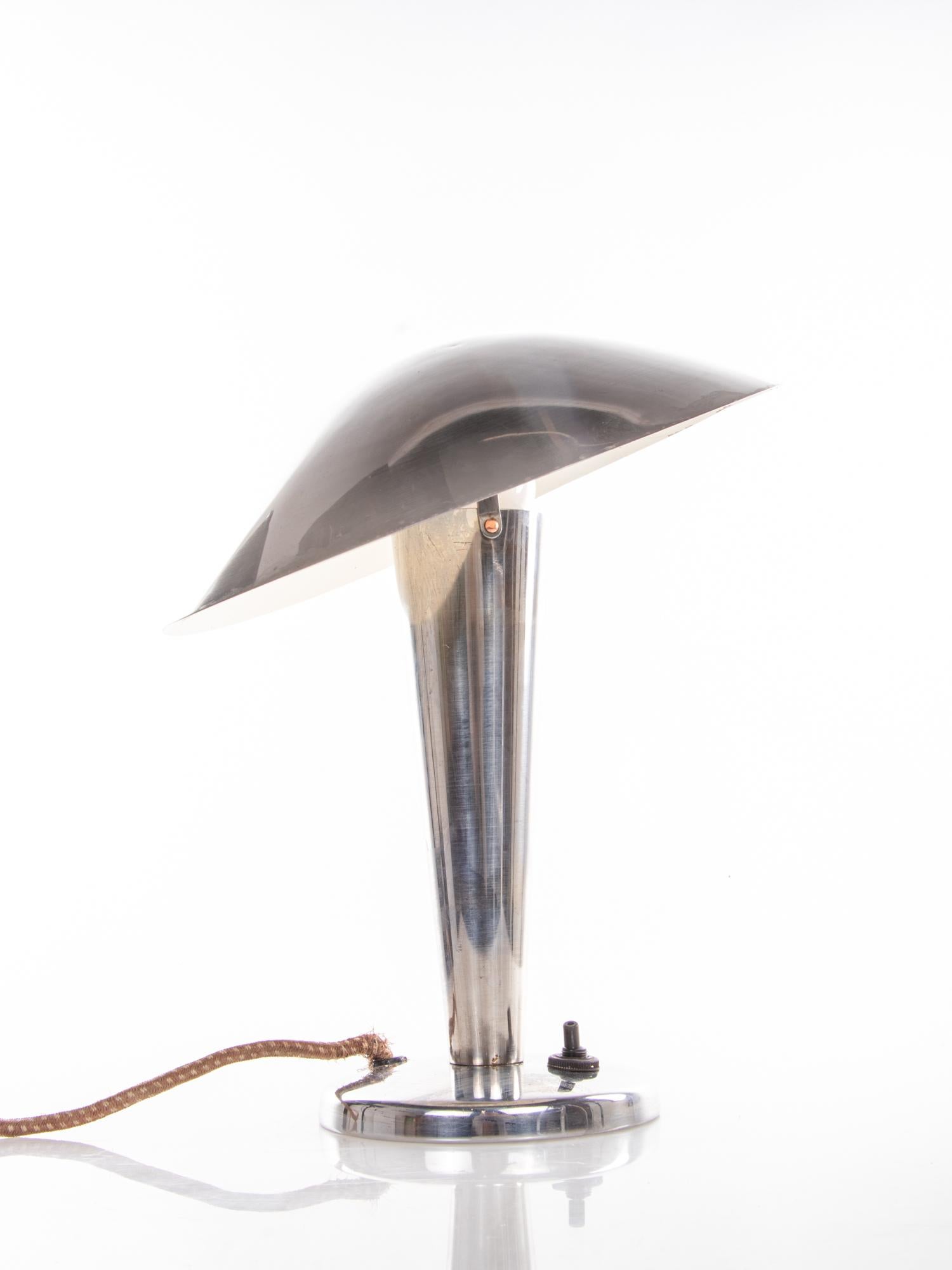 Chrome Mushroom Table Lamp by Napako / Josef Hurka, 1950s 2