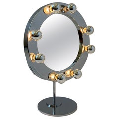 Verchromter Chrome O-Schminkspiegel von Charles Hollis Jones