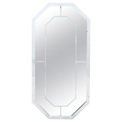 Chrome Octagon Mirror in the Manner of Milo Baughman, circa 1970s