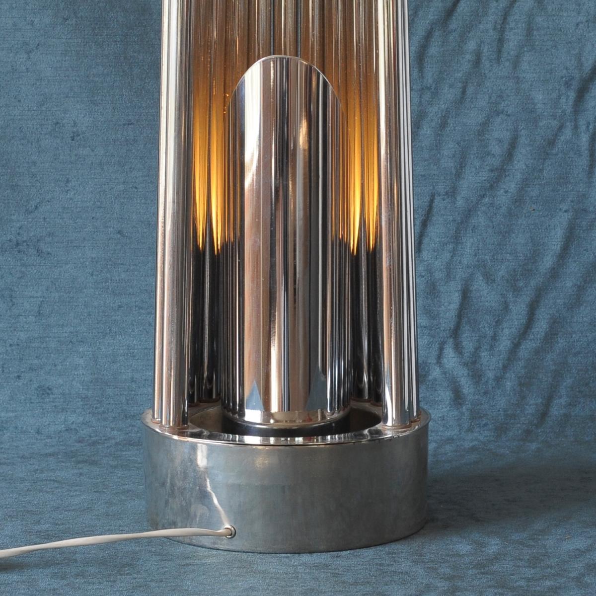 Chrome Organ Pipe Lamp, Italy, 1970s For Sale 3