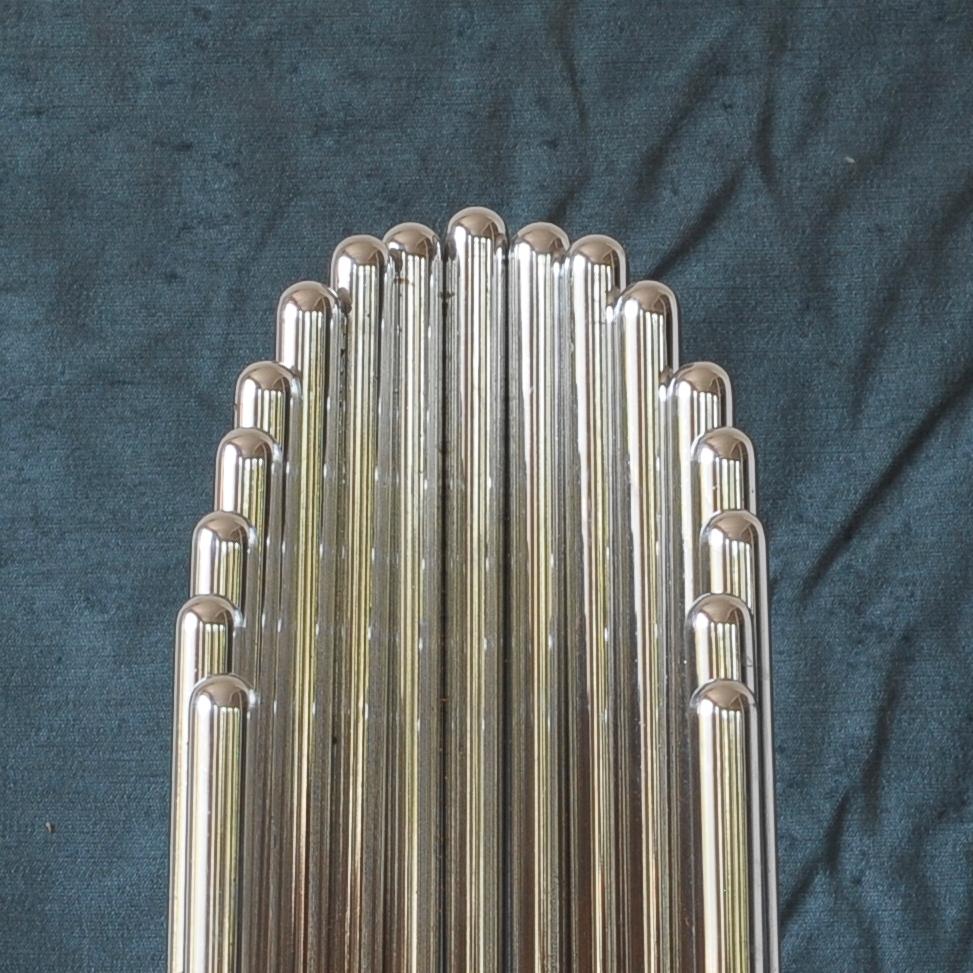 Chrome Organ Pipe Table Lamp by Guzzini, Italy, 1970s For Sale 5