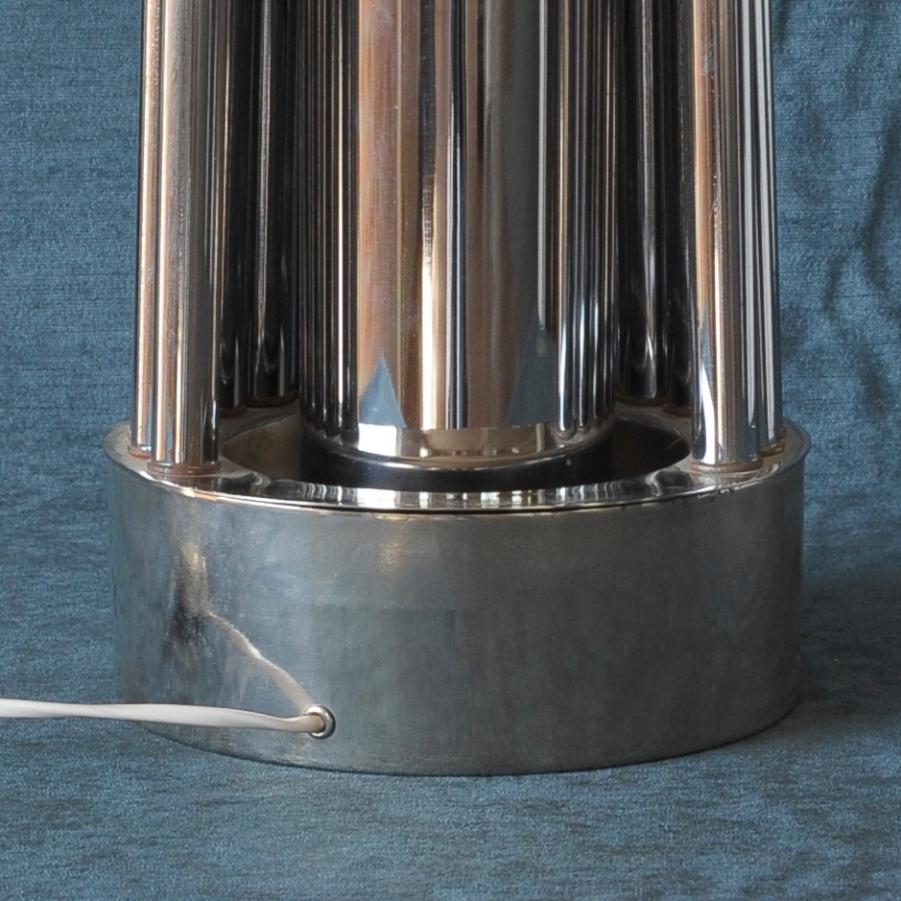 Chrome Organ Pipe Table Lamp by Guzzini, Italy, 1970s For Sale 1