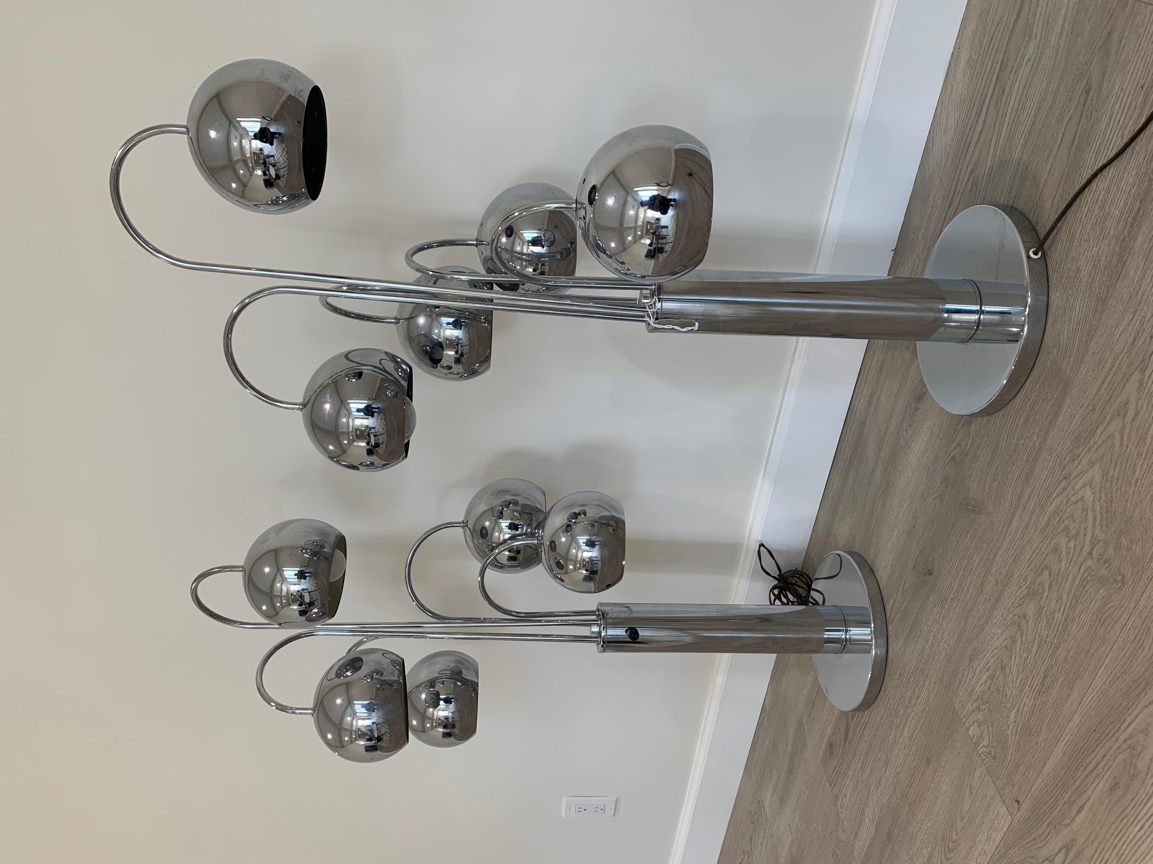 chrome eyeball lamp