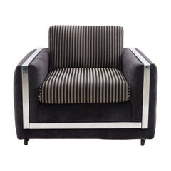 Chrome Paneled Club Chair, 1970s