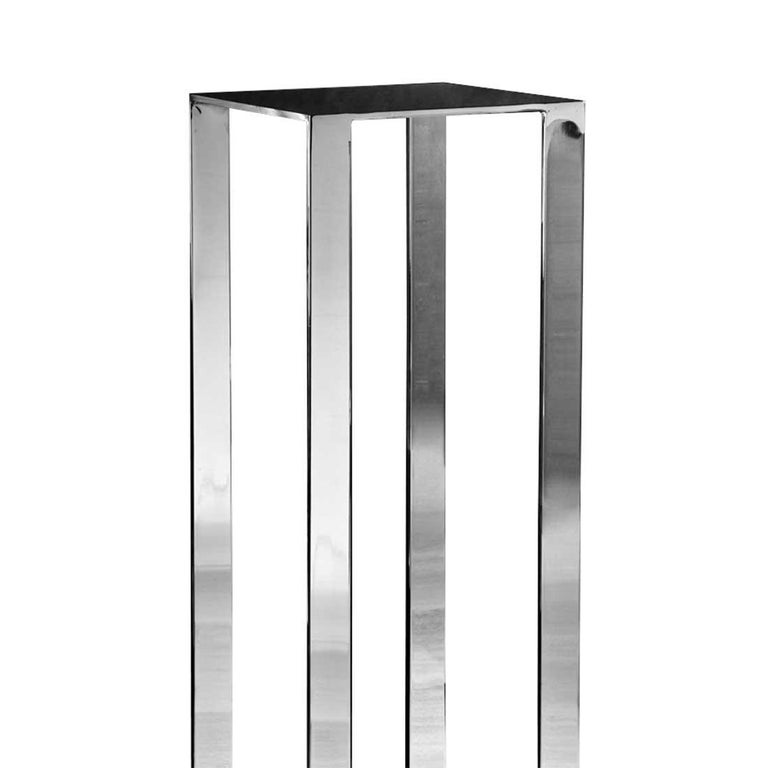 Chrome Pillar Pedestal at 1stDibs chrome pedestal