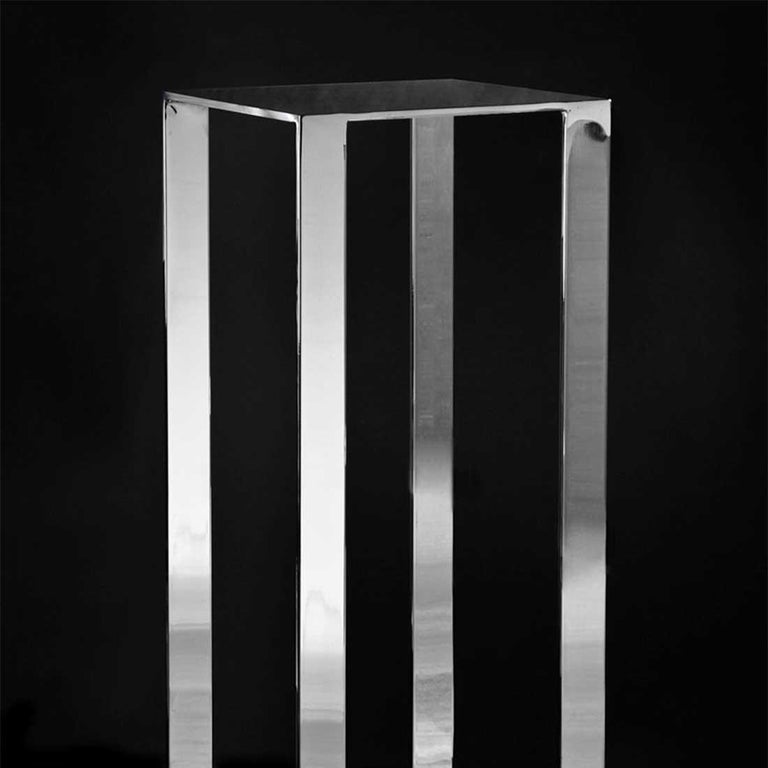 Chrome Pillar Pedestal at 1stDibs chrome pedestal