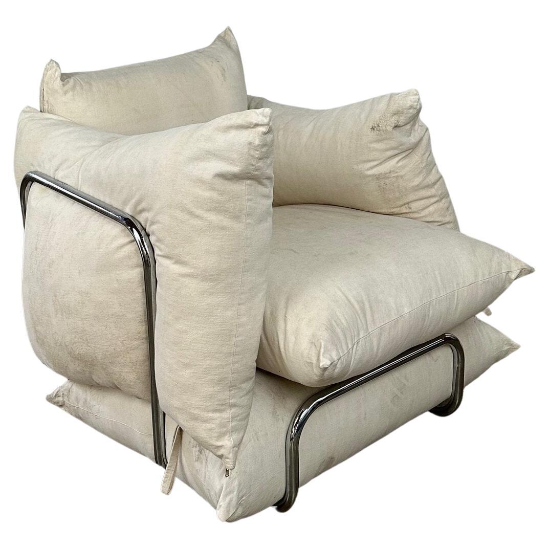 Chrome Pillow Chair at 1stDibs