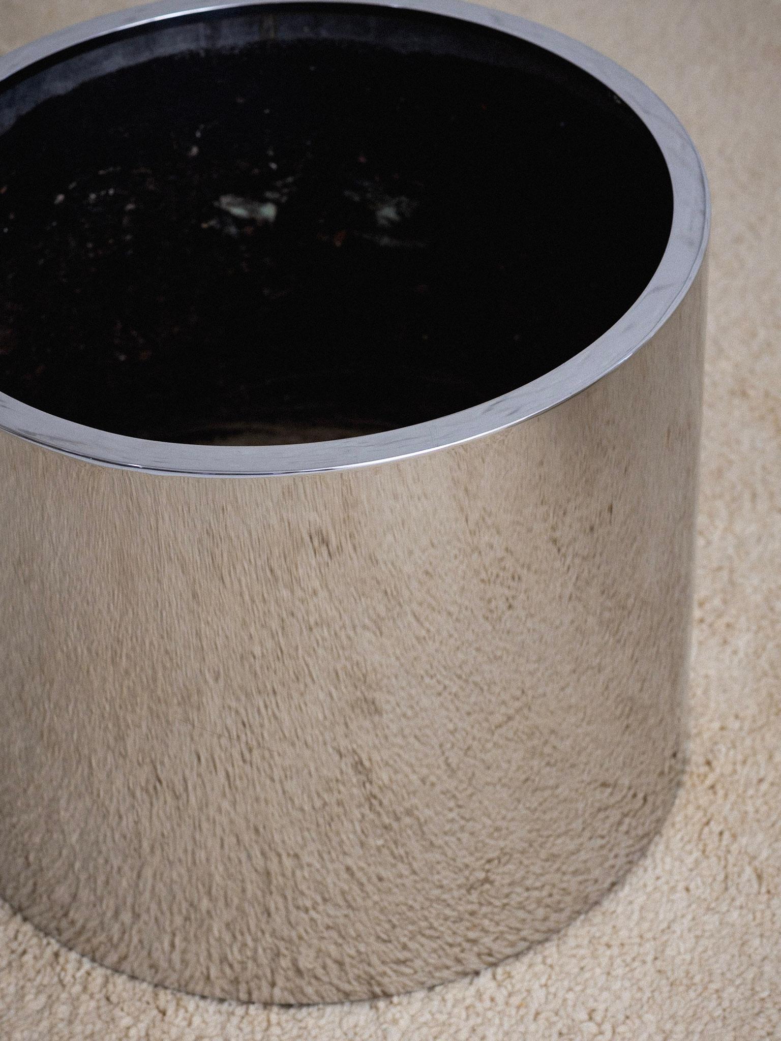 Chrome Planter by Paul Mayen for Habitat 3