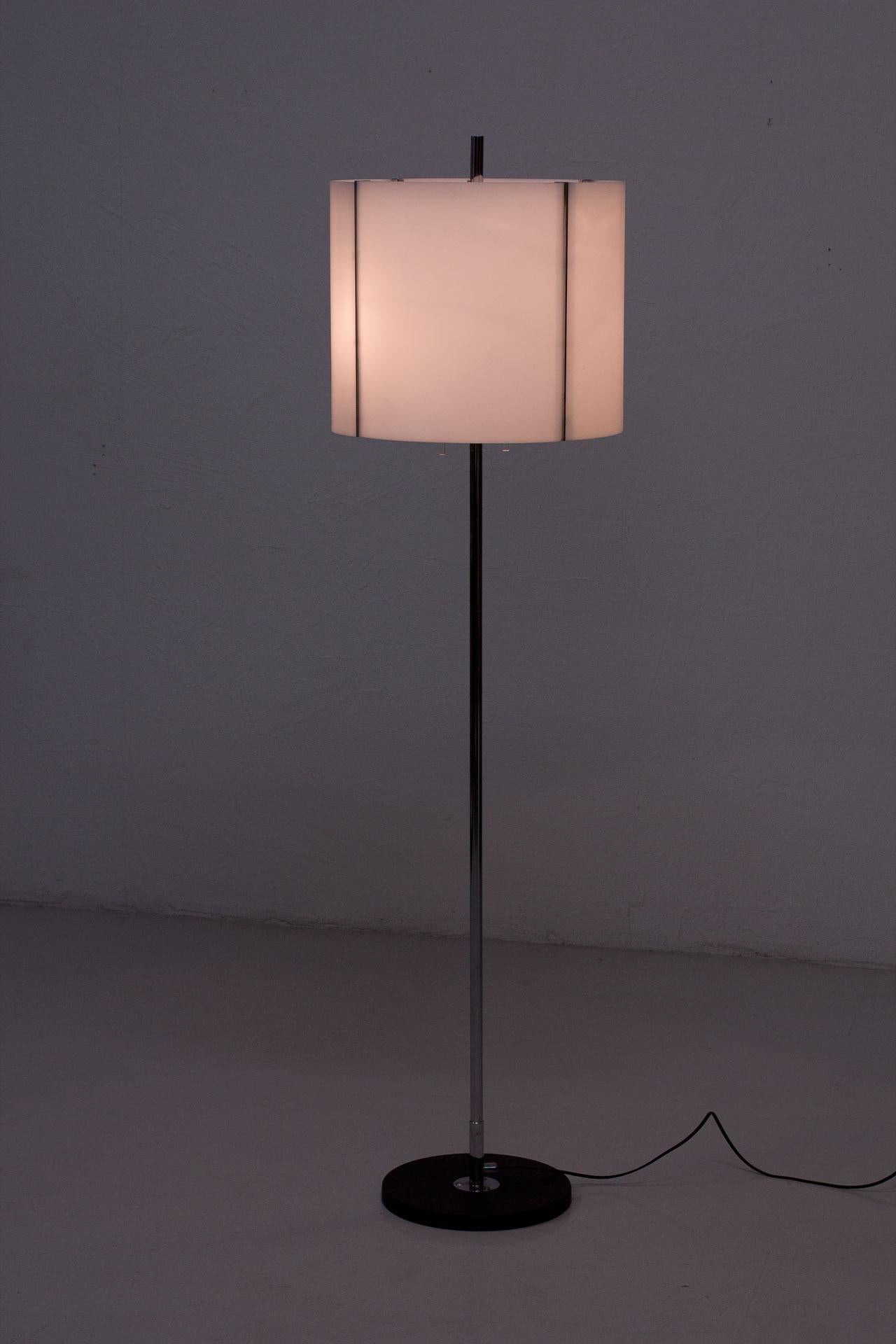 Chrome-Plated and Acrylic Floor Lamp by Hans-Agne Jakobsson, Sweden, 1963 3