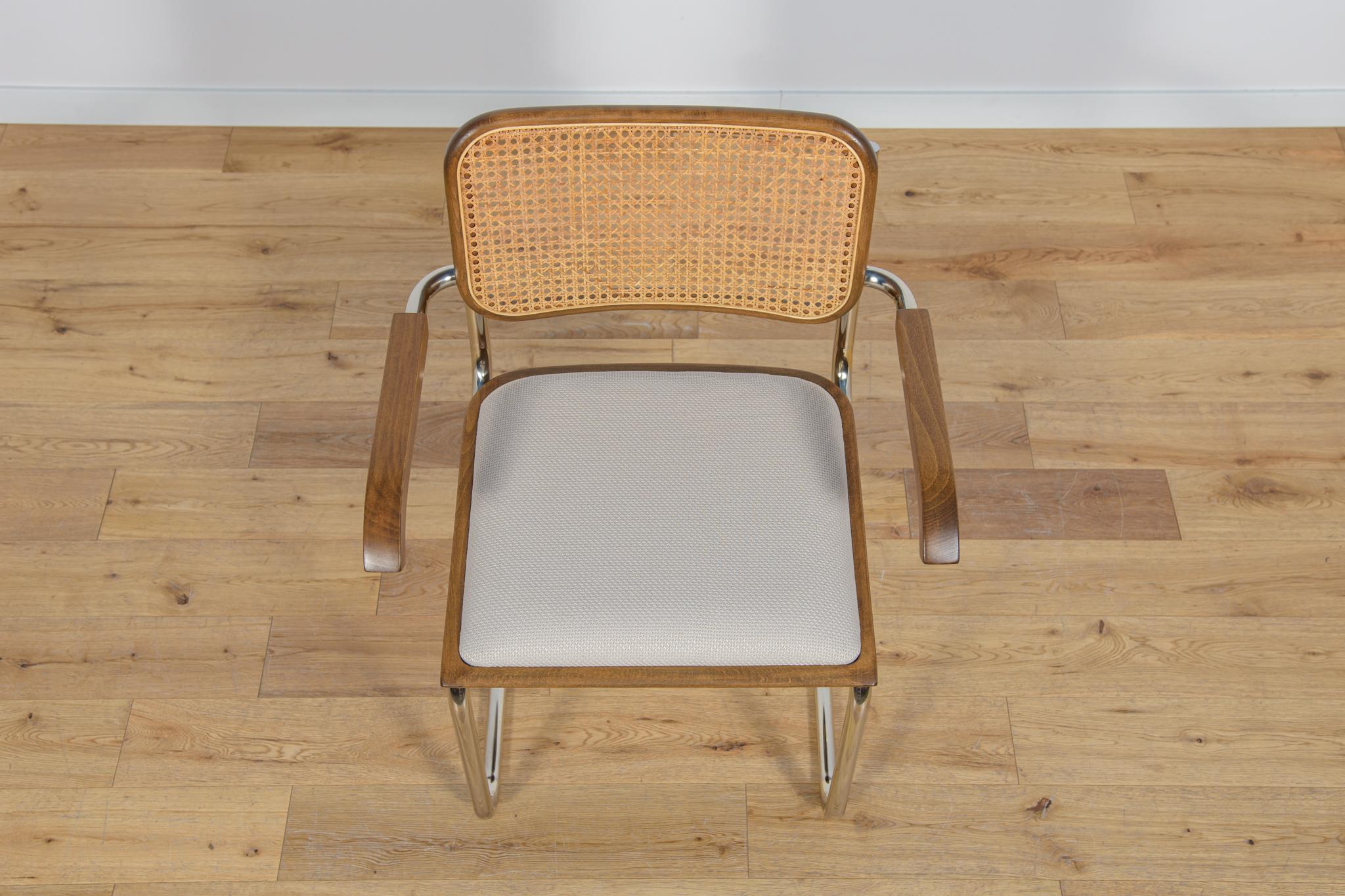 Mid-Century Modern Chrome-plated armchair Type Cesca, Italy, 1980s For Sale