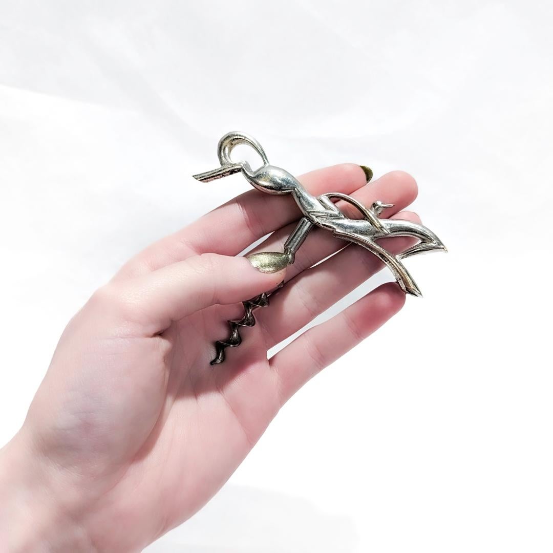 Chrome Plated Art Deco Hagenauer Werkstätte Horse & Jockey Corkscrew 6